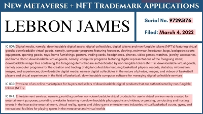 Lebron James Metaverse Trademarks