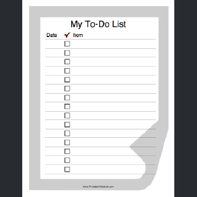 My To Do List