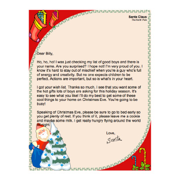 Printable Letters from Santa