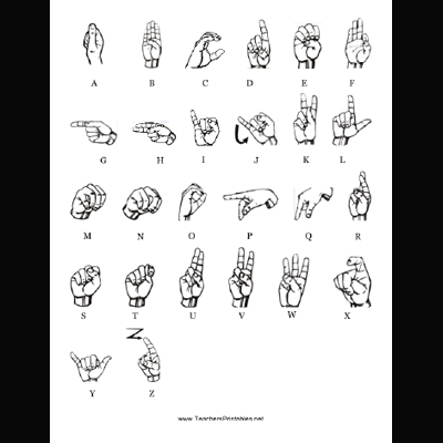 New Free Sign Language Chart