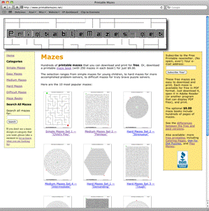 Printable Mazes